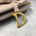 CD Saddle Bag Strap Warm Taupe Grained Brown Calfskin - Image 6