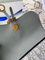 DIOR 25S MEDIUM SADDLE POUCH WITH CHAIN 21 IN GRAY DIOR OBLIQUE JACQUARD CANVAS - Image 23