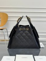 CHANEL 25S HOBO BAG 30 IN BLACK CAVIAR - Image 2