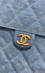 CHANEL 25S HOBO BAG 30 IN BLUE DENIM WITH GOLD HARDWARE - Image 5