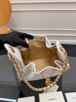 CHANEL 25S HOBO BAG 30 IN WHITE CAVIAR WITH GOLD HARDWARE - Image 15