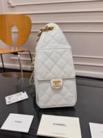 CHANEL 25S HOBO BAG 30 IN WHITE CAVIAR WITH GOLD HARDWARE - Image 7