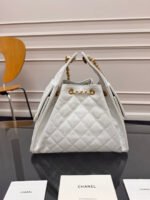 CHANEL 25S HOBO BAG 30 IN WHITE CAVIAR WITH GOLD HARDWARE - Image 3