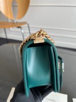 CHANEL 25S BOY BAG 25 IN DARK GREEN LAMBSKIN - Image 14