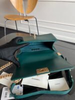 CHANEL 25S BOY BAG 25 IN DARK GREEN LAMBSKIN - Image 17