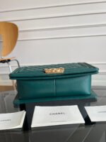 CHANEL 25S BOY BAG 25 IN DARK GREEN LAMBSKIN - Image 3