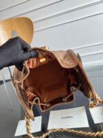 CHANEL 25S HOBO BAG 30 IN METALLIC BROWN CAVIAR WITH GOLD HARDWARE - Image 5