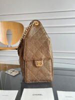 CHANEL 25S HOBO BAG 30 IN METALLIC BROWN CAVIAR WITH GOLD HARDWARE - Image 18