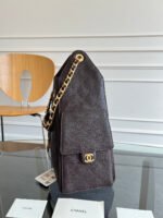 CHANEL 25S HOBO BAG 40 IN DARK EARTH BROWN CAVIAR WITH GOLD HARDWARE - Image 10