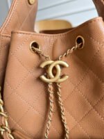 CHANEL 25S HOBO BAG 30 IN CARAMEL BROWN CAVIAR WITH GOLD HARDWARE - Image 14