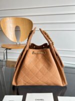 CHANEL 25S HOBO BAG 30 IN CARAMEL BROWN CAVIAR WITH GOLD HARDWARE - Image 3