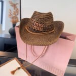 MIUMIU STRAW COWBOY HAT STYLE 19 - Image 9