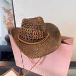 MIUMIU STRAW COWBOY HAT STYLE 19 - Image 2
