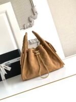 CHANEL 25S HOBO BAG 30 IN BROWN SUEDE WITH GOLD HARDWARE - Image 12