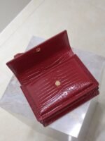 YSL 25S SUNSET MEDIUM 22 IN CRIMSON RED CROCODILE-EMBOSSED CALFSKIN GOLD HARDWRE - Image 17