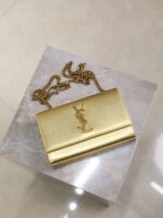 YSL 25S KATE BAG 20 IN GOLD METALLIC CALFSKIN GOLD HARDWARE - Image 7