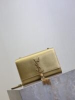 YSL 25S KATE TASSEL 20 IN GOLD METALLIC CALFSKIN GOLD HARDWARE - Image 8