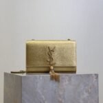 YSL 25S KATE TASSEL 20 IN GOLD METALLIC CALFSKIN GOLD HARDWRE - Image 18