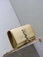 YSL 25S KATE TASSEL 20 IN GOLD METALLIC CALFSKIN GOLD HARDWARE - Image 15