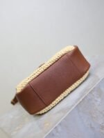 YSL 25S LE 5 À 7 SUPPLE BABY 16 IN RAFFIA AND CALFSKIN GOLD HARDWRE - Image 11
