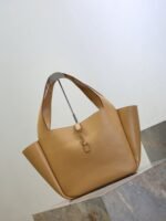 YSL 25S LE 5 À 7 BEA 50 IN DARK CARAMEL CALFSKIN GOLD HARDWARE - Image 7
