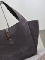YSL 25S LE 5 À 7 BEA 50 IN DARK GRAY SUEDE GOLD HARDWRE - Image 4