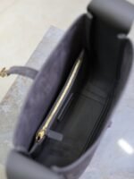 YSL 25S LE 5 À 7 SUPPLE SMALL 23 IN DARK GRAY SUEDE GOLD HARDWARE - Image 13