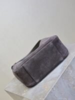 YSL 25S LE 5 À 7 SUPPLE SMALL 23 IN DARK GRAY SUEDE GOLD HARDWRE - Image 16