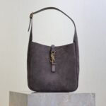 YSL 25S LE 5 À 7 SUPPLE SMALL 23 IN DARK GRAY SUEDE GOLD HARDWARE - Image 17