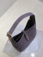 YSL 25S LE 5 À 7 SUPPLE SMALL 23 IN DARK GRAY SUEDE GOLD HARDWARE - Image 21