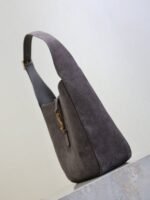 YSL 25S LE 5 À 7 SUPPLE SMALL 23 IN DARK GRAY SUEDE GOLD HARDWARE - Image 20