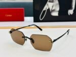 PANTHÈRE RIMLESS GEOMETRIC FRAME SUNGLASSES CT0504S IN METAL - Image 11