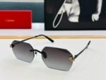 PANTHÈRE RIMLESS GEOMETRIC FRAME SUNGLASSES CT0504S IN METAL - Image 4