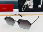 PANTHÈRE RIMLESS GEOMETRIC FRAME SUNGLASSES CT0504S IN METAL - Image 13