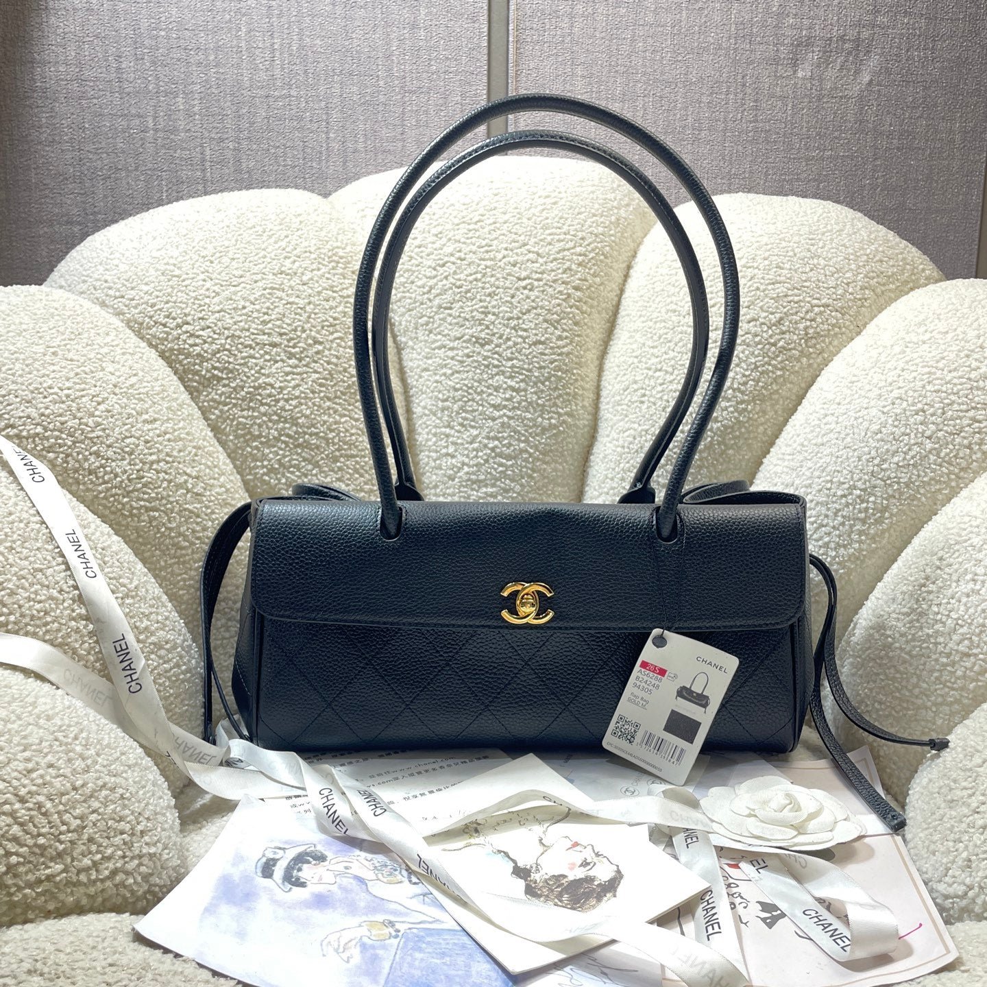 img_0a644df0_20260420_i1776618683859_4347_0_0_jpg CHANEL 26S BAGUETTE BAG 31 IN BLACK CAVIAR CALFSKIN - Image 1