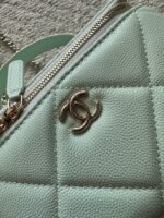 CHANEL 25S VANITY BAG 17 IN MINT GREEN CAVIAR LEATHER - Image 2