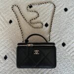 CHANEL 25S VANITY BAG 17 IN BLACK CAVIAR LEATHER WITH GOLD HARDWARE - Image 10