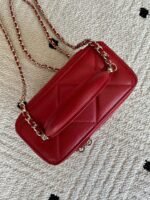 CHANEL 25S VANITY BAG 17 IN RED CAVIAR LEATHER WITH GOLD HARDWARE - Image 14