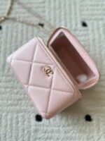 CHANEL 25S VANITY BAG 17 IN LIGHT PINK CAVIAR LEATHER WITH GOLD HARDWARE - Image 14