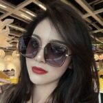 SQUARE FRAME SUNGLASSES G3142 IN ACETATE AND METAL - Image 9
