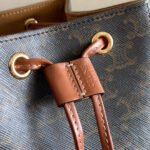 MICRO SAILOR 17 IN BLACK TRIOMPHE CANVAS AND BROWN CALFSKIN TRIM - Image 4
