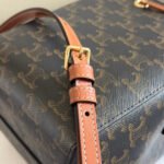 MICRO SAILOR 17 IN BLACK TRIOMPHE CANVAS AND BROWN CALFSKIN TRIM - Image 14
