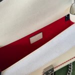 DYONYSUS SMALL SHOULDER BAG 25 IN BEIGE MIX RED CALFSKIN DRAGON LOGO PRINT - Image 14