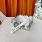 DIOR 25S BELT 20 MM IN WHITE CALFSKIN 562163 - Image 4