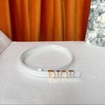 DIOR 25S BELT 20 MM IN WHITE CALFSKIN 562163 - Image 2