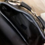 HORSEBIT CHAIN HANDBAG 38 IN BLACK CALFSKIN SILVER HARDWARE - Image 13