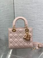 LADY MINI BAG 20 IN LIGHT PINK LAMBSKIN - Image 2