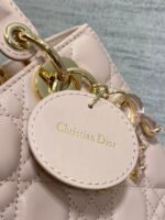 LADY MINI BAG 20 IN LIGHT PINK LAMBSKIN - Image 15