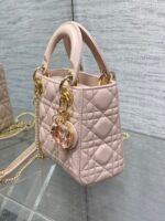 LADY MINI BAG 17 IN LIGHT PINK LAMBSKIN - Image 4