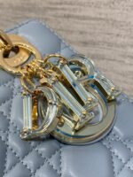 LADY MINI BAG 20 IN CERULEAN BLUE LAMBSKIN - Image 7
